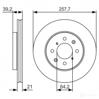 Тормозной диск BOSCH BD 1923 6015886 XASEAX 0986479s26