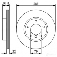 Тормозной диск BOSCH 0986479s10 A5F7J 340416 BD 1906 - Изображение 6