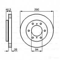 Тормозной диск BOSCH 8R4KK 339286 BD8 87 0986478990 - Изображение 4