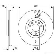 Тормозной диск BOSCH BD 1379 339754 0986479529 UFQAJ - Изображение 3