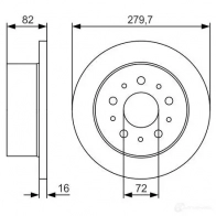 Тормозной диск BOSCH Fiat Ducato (244) 2 Фургон 2.8 JTD 127 л.с. 2005 – 2009 E1 90R-02C0357/0189 BD1959 0986479s73