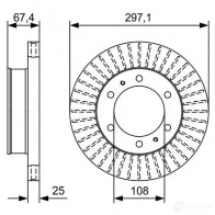 Тормозной диск BOSCH 0986479a96 VMJ7SE 340225 BD 2156 - Изображение 5