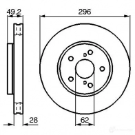 Тормозной диск BOSCH PZMIR 0986478968 BD86 6 339267 - Изображение 4