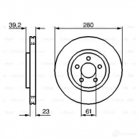 Тормозной диск BOSCH 339315 GG9KFO 0986479029 BD91 6 - Изображение 4
