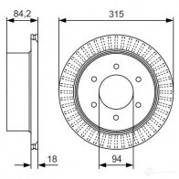 Тормозной диск BOSCH BD 2171 RUAWZJL 340253 0986479c32 - Изображение 3
