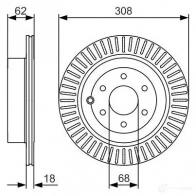 Тормозной диск BOSCH 0986479533 KHQVPHJ BD16 63 339758 - Изображение 4