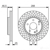 Тормозной диск BOSCH BD1869 340378 E1 90R-02C0448/1344 0986479r69 - Изображение 6