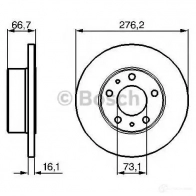 Тормозной диск BOSCH 0986479163 BD991 E1 90 R - 02C0355/0223 339436 - Изображение 6