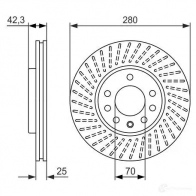 Тормозной диск BOSCH 340087 0986479919 9GPLV1 BD78 2 - Изображение 4