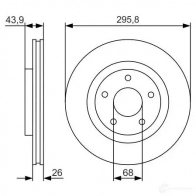 Тормозной диск BOSCH 340395 0986479r89 BD1885 E1 90 R - 02C0074/0332 - Изображение 6