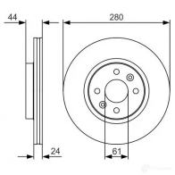 Тормозной диск BOSCH 340376 E1 90R-02C0349/0058 BD1868 0986479r67 - Изображение 5