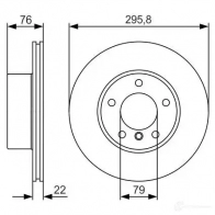 Тормозной диск BOSCH 340380 0986479r72 YWWF6LH BD1 871 - Изображение 5
