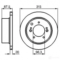 Тормозной диск BOSCH BD 1098 TO5OUAV 0986479232 339491 - Изображение 6