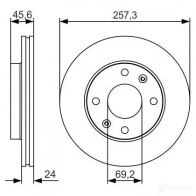 Тормозной диск BOSCH 0986479s03 BD1899 340409 E1 90R-02C0448/1351 - Изображение 2