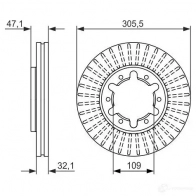 Тормозной диск BOSCH 0986479359 B D1202 339609 7FV8WAK - Изображение 6