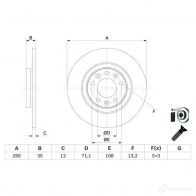 Тормозной диск BOSCH 1437241121 0986479f52 EOQB 92