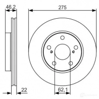 Тормозной диск BOSCH 0986479r97 340403 3Y0AUU1 BD 1893 - Изображение 6