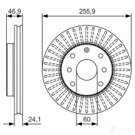 Тормозной диск BOSCH BD1986 0986479r70 E1 90 R - 02C0074/0532 340379 - Изображение 2