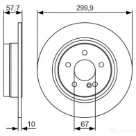 Тормозной диск BOSCH 340487 BD1979 E1 90R-02C0357/0178 0986479s92 - Изображение 3