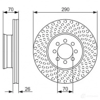 Тормозной диск BOSCH BD 1445 DOL2R 0986479602 339820