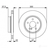 Тормозной диск BOSCH BD1305 E1 90 R -02C0359/0030 339656 0986479411 - Изображение 2