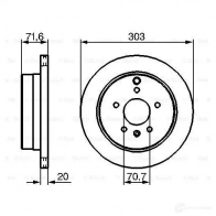 Тормозной диск BOSCH HTXXIU 0986479268 339526 BD11 46 - Изображение 5