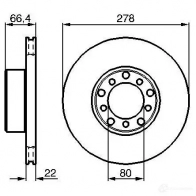 Тормозной диск BOSCH 338720 BD55 E1 90 R - 02C0074/0069 0986478060 - Изображение 4