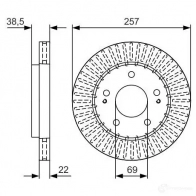 Тормозной диск BOSCH Mitsubishi Pajero Mini 0986479u71 LXAFH BD 2331