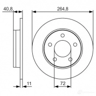 Тормозной диск BOSCH 0986479s50 BD1929 E1 90R-02C0355/0102 340453 - Изображение 6