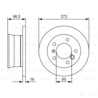 Тормозной диск BOSCH E1 90 R -02C0372/0146 BD2034 1193479221 0986479b33 - Изображение 4