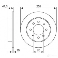 Тормозной диск BOSCH E1 90R-02C0355/0303 0986479s57 BD1942 340459