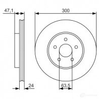 Тормозной диск BOSCH 0986479s48 BD1925 340451 E1 90 R - 02C0074/0347 - Изображение 4