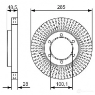 Тормозной диск BOSCH 340224 JLZXWT 0986479a95 BD 2155 - Изображение 3