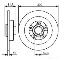 Тормозной диск BOSCH BD 1466 UO7XEH 339688 0986479446 - Изображение 6