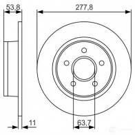 Тормозной диск BOSCH BD1933 340454 E1 90R-02C0355/0245 0986479s51 - Изображение 3