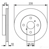 Тормозной диск BOSCH B D1918 GB8YH5 0986479s46 340449 - Изображение 3