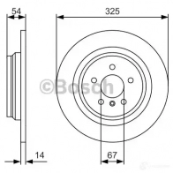 Тормозной диск BOSCH BD243 1 0986479d10 D7ZYAB Mercedes GLE