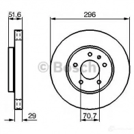 Тормозной диск BOSCH BD1 145 339525 0986479267 AWHQE - Изображение 3