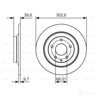 Тормозной диск BOSCH YLFF4 0986479c28 340249 BD 2167 - Изображение 2