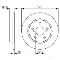 Тормозной диск BOSCH 0986479s64 BD1951 340464 E1 90R-02C0355/0230 - Изображение 3