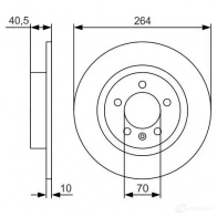 Тормозной диск BOSCH BD1976 Opel Corsa (D) 4 Хэтчбек 1.7 CDTI (L08. L68) 130 л.с. 2009 – 2014 E1 90R-02C0355/0100 0986479s88