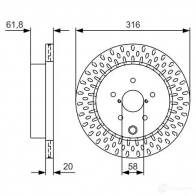 Тормозной диск BOSCH 0986479v05 KDZI0BX 340644 BD24 03