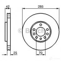 Тормозной диск BOSCH E1 90 R -02C0348/0205 BD1037 339390 0986479107 - Изображение 6