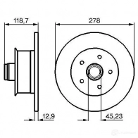 Тормозной диск BOSCH J5HJKE BD 117 338756 0986478136 - Изображение 3