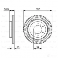 Тормозной диск BOSCH 339987 0986479782 KC2J53 BD161 2 - Изображение 5