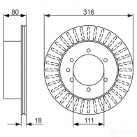 Тормозной диск BOSCH 79POC B D1335 0986479385 339633 - Изображение 2