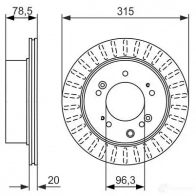 Тормозной диск BOSCH 0986479793 BD162 3 8UIV20 339995 - Изображение 2