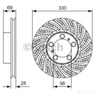 Тормозной диск BOSCH 0986479d25 BD244 6 340300 CHIV8DM - Изображение 2