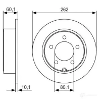 Тормозной диск BOSCH 340319 BD1740 E1 90R-02C0241/0757 0986479r05 - Изображение 3