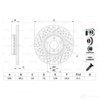 Тормозной диск BOSCH 5A10UYX BD 2669 1424862708 0986479e05